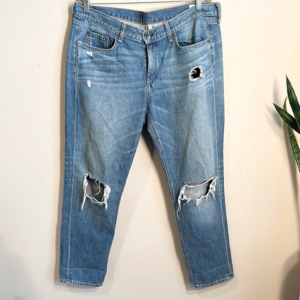 Rag & Bone Straight Leg Boyfriend Jeans 31